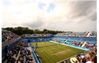 BIRMINGHAM, ENGLAND - JUNE 14:  A general view of the semi-final doubles match between Cara Black of Zimbabwe and Sania Mirza of India against Raquel Kops-Jones of the USA and Abigail Spears of the USA during day six of the Aegon Classic at Edgbaston Priory Club on June 14, 2014 in Birmingham, England.  (Photo by Jordan Mansfield/Getty Images for Aegon)